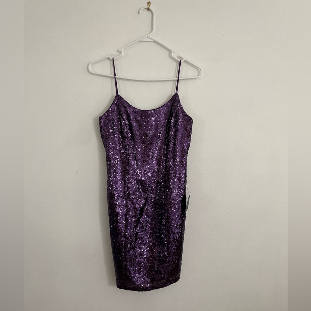 Lulus purple sequin bodycon dress